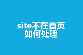 百度site首頁(yè)不在首位如何處理